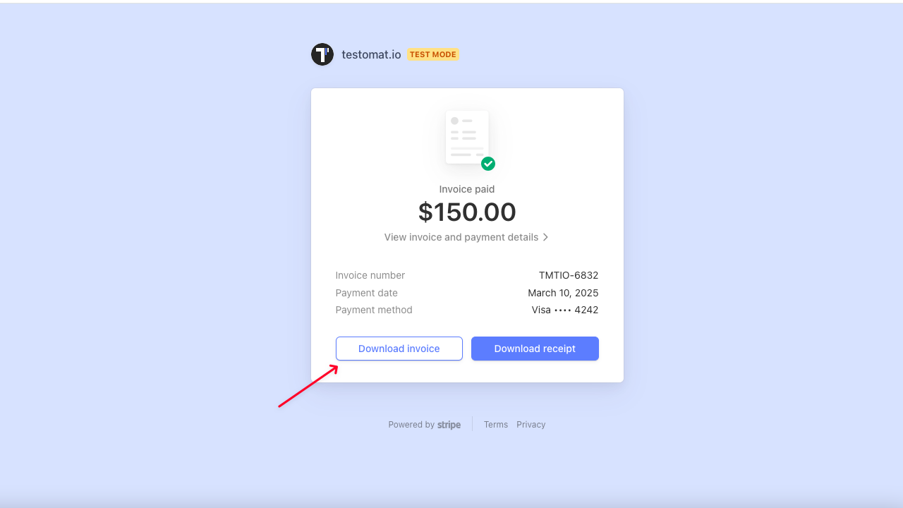 image Download Invoice button